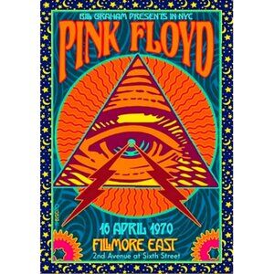 Pink Floyd 1970 Concert Poster 13"x19"